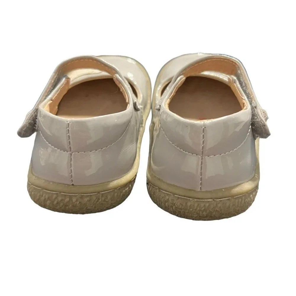 Livie & Luca Sz 8 Grey Pio Pio Patent Leather Mary Jane Shoes